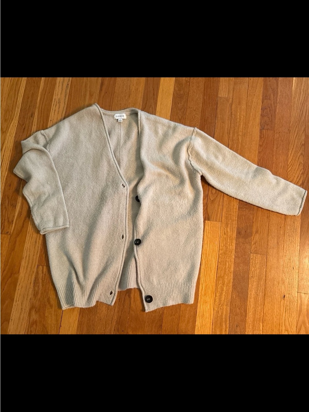 Evereve Light Beige Button Cardigan